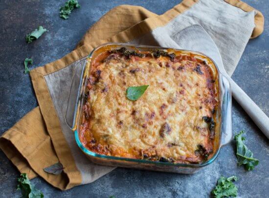 Vegetarian Roasted Eggplant Lasagna | high protein vegetarian dinner