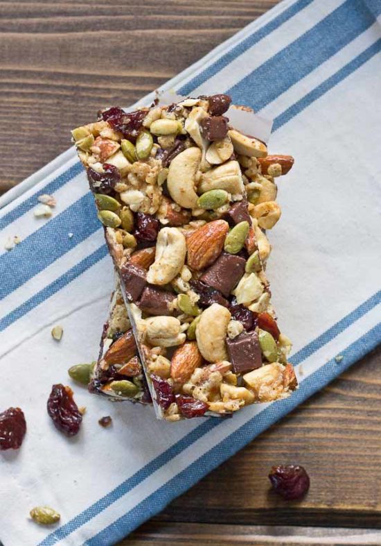 Tart Cherry, Dark Chocolate & Cashew Granola Bars | Gluten Free