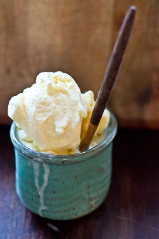 1 Ingredient Eggnog Ice Cream | Love & Zest