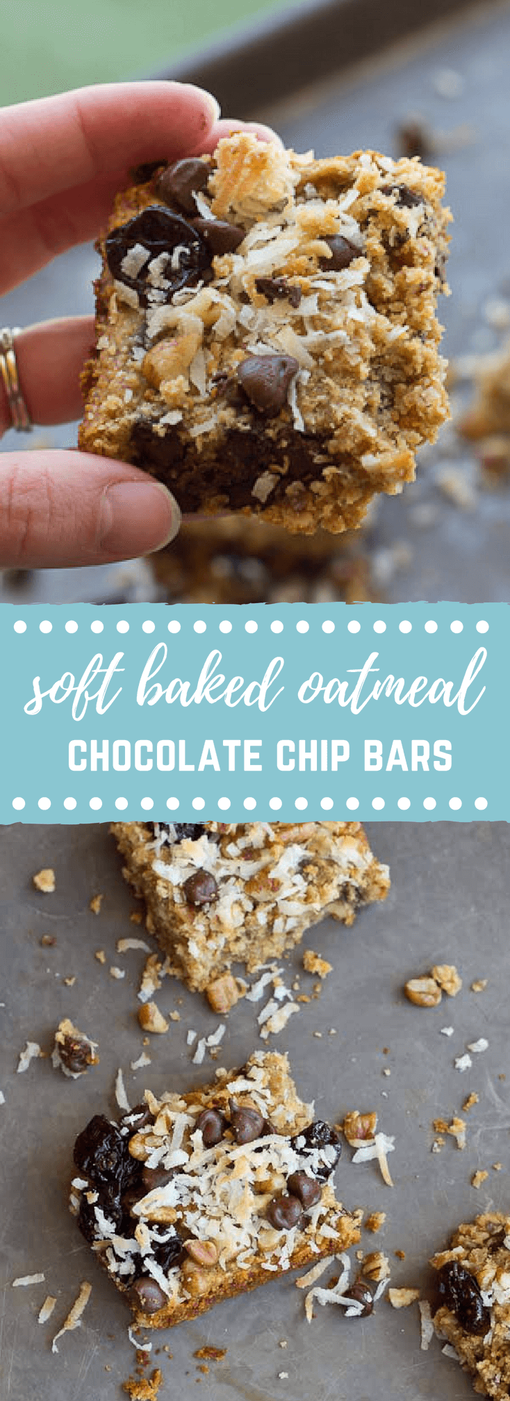 Soft Baked Oatmeal Chocolate Chip Bars | Love & Zest