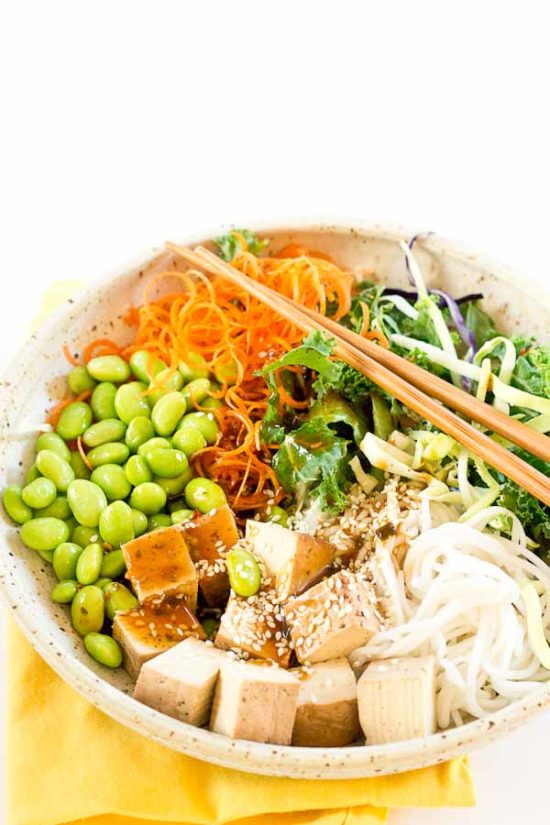 Asian Rice Noodle Bowl | Love & Zest