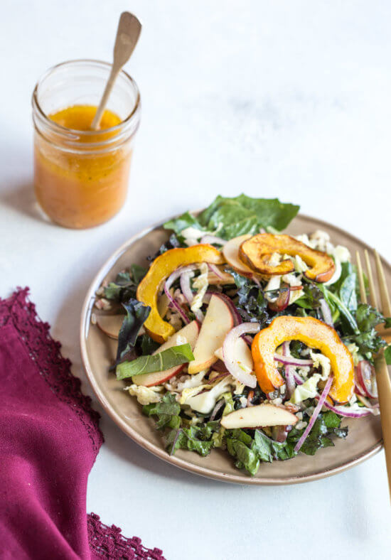 Winter Greens Salad with Citrus Vinaigrette | Love & Zest