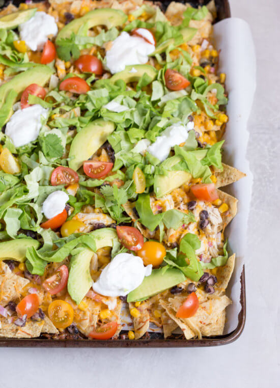 Sheet Pan Chicken Nachos | a Mexican inspired weeknight recipe