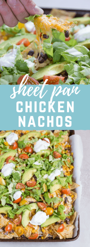 Sheet Pan Chicken Nachos | a Mexican inspired weeknight recipe