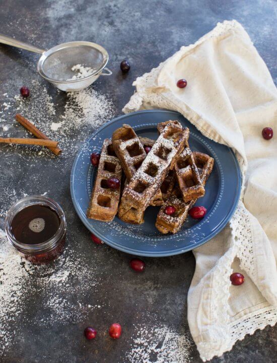 Gingerbread Waffle French Toast Sticks | a comforting holiday breakfast