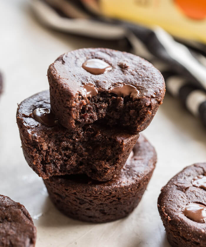 Fudgy Vegan Birthday Cake Brownies | dairy free brownie muffins