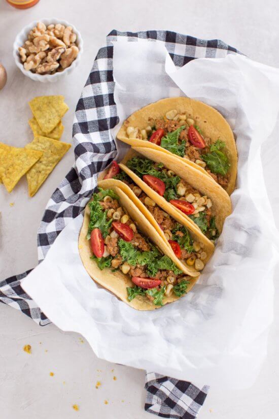 Superfood Turkey Tacos | healthy taco meat made with mushrooms and walnuts