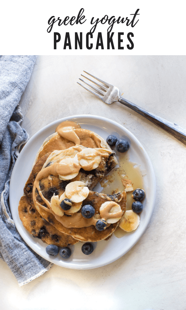 Greek Yogurt Blueberry Pancakes | How to make fluffy pancakes