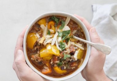 Stuffed Pepper Soup is best pressure cooker soup recipe to make this fall. It’s stuffed peppers in a bowl, easier to eat, faster to prep, and family fav.